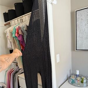 Fashion Nova Black Sparkle Jumpsuit